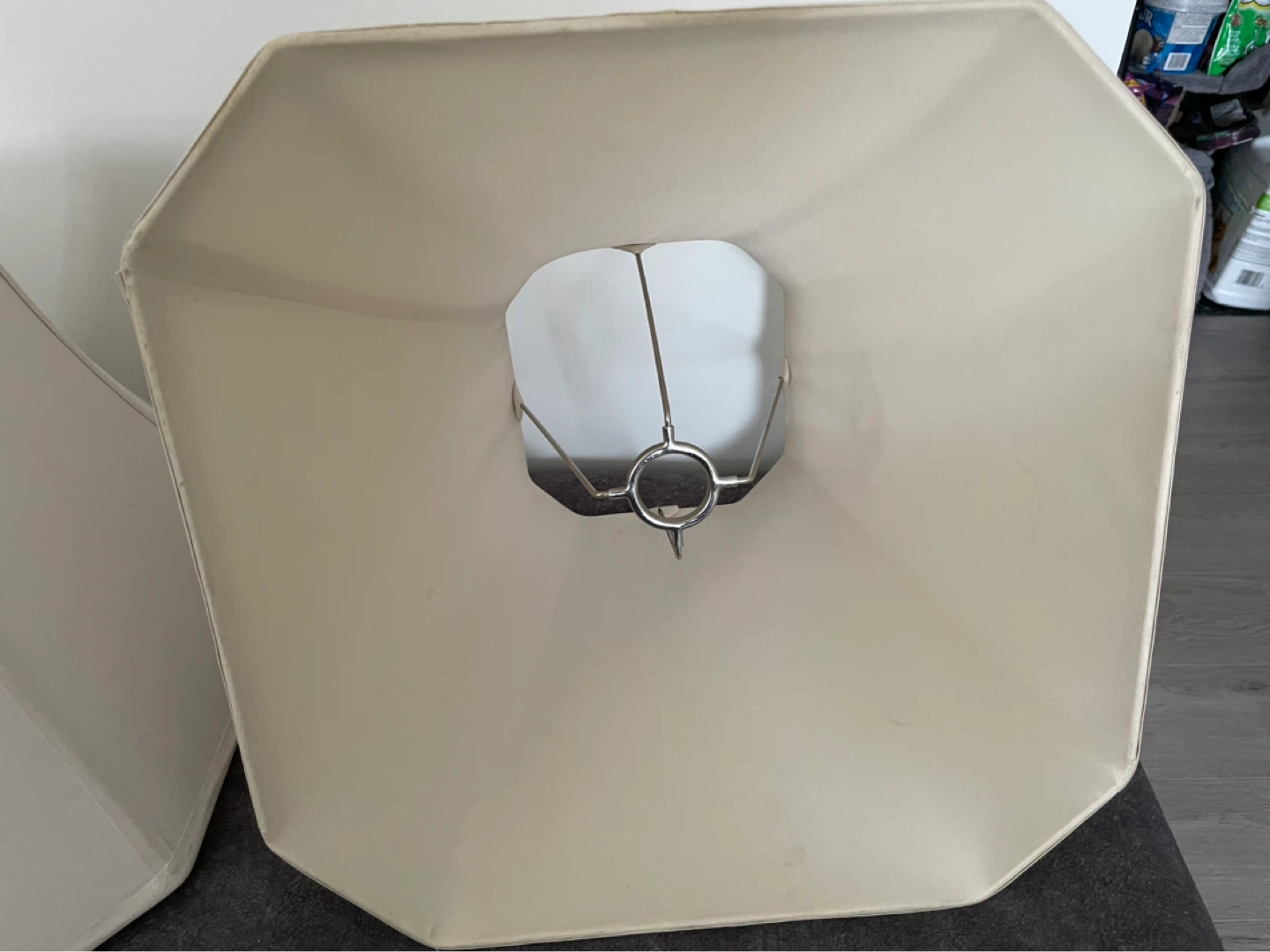 Set of 2 Cream Octagonal Lamp Shades - photo 3