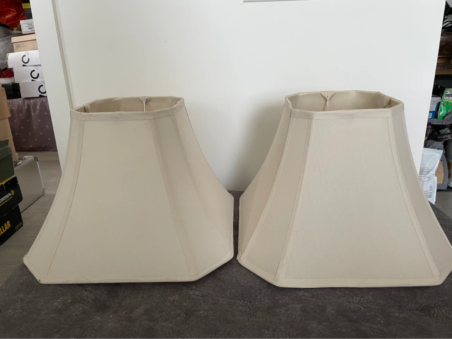 Set of 2 Cream Octagonal Lamp Shades - photo 2