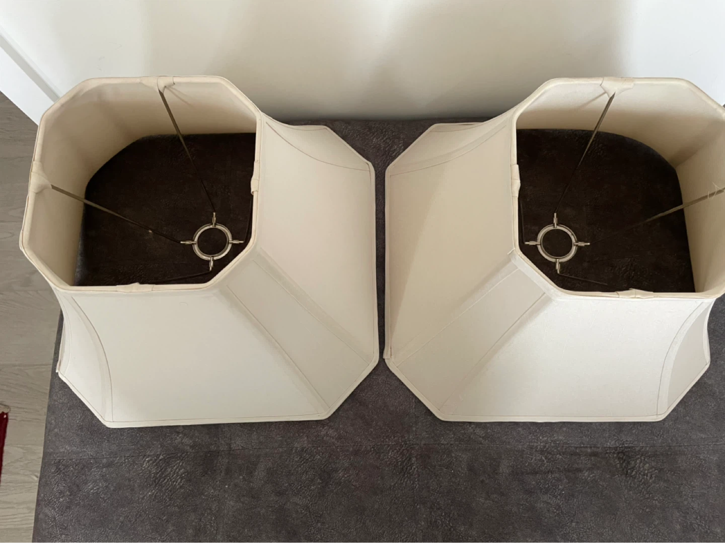 Set of 2 Cream Octagonal Lamp Shades
