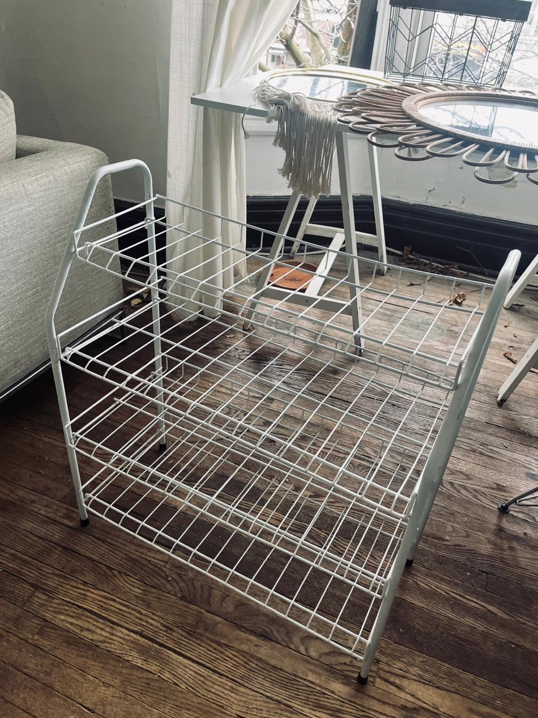 Last day White 4-Tier Wire Shelf Unit