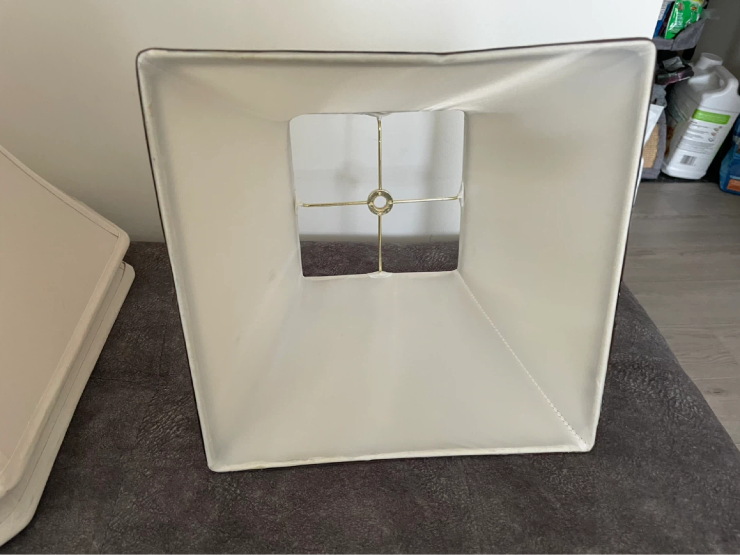 Set of 2 Cream Square Lampshades - photo 3
