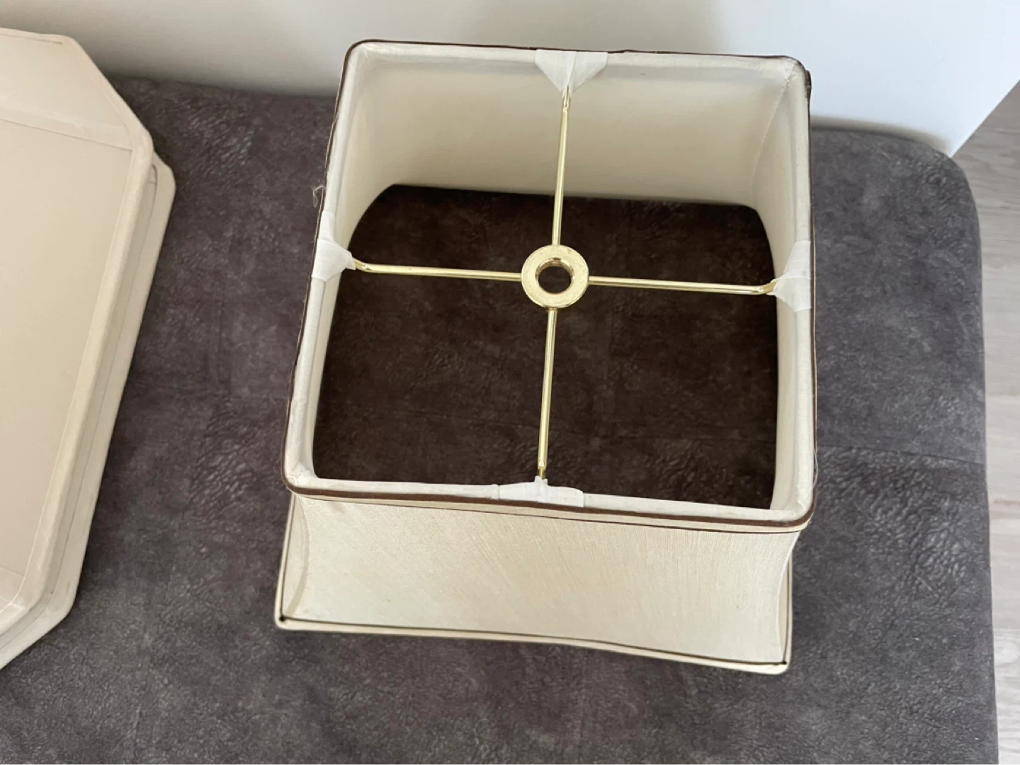Set of 2 Cream Square Lampshades - photo 2