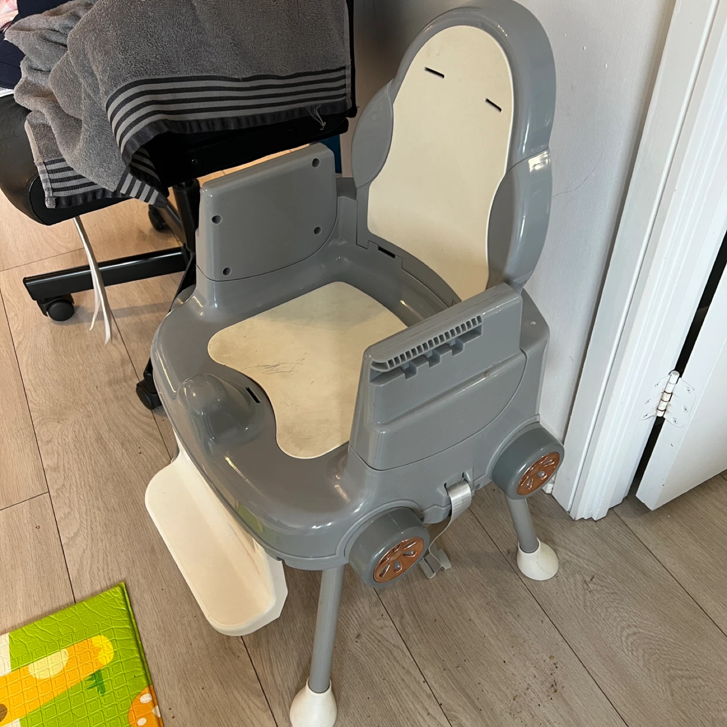 Grey Plastic Baby High Chair