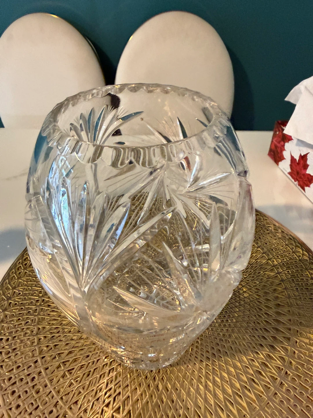 Crystal Cut Glass Vase