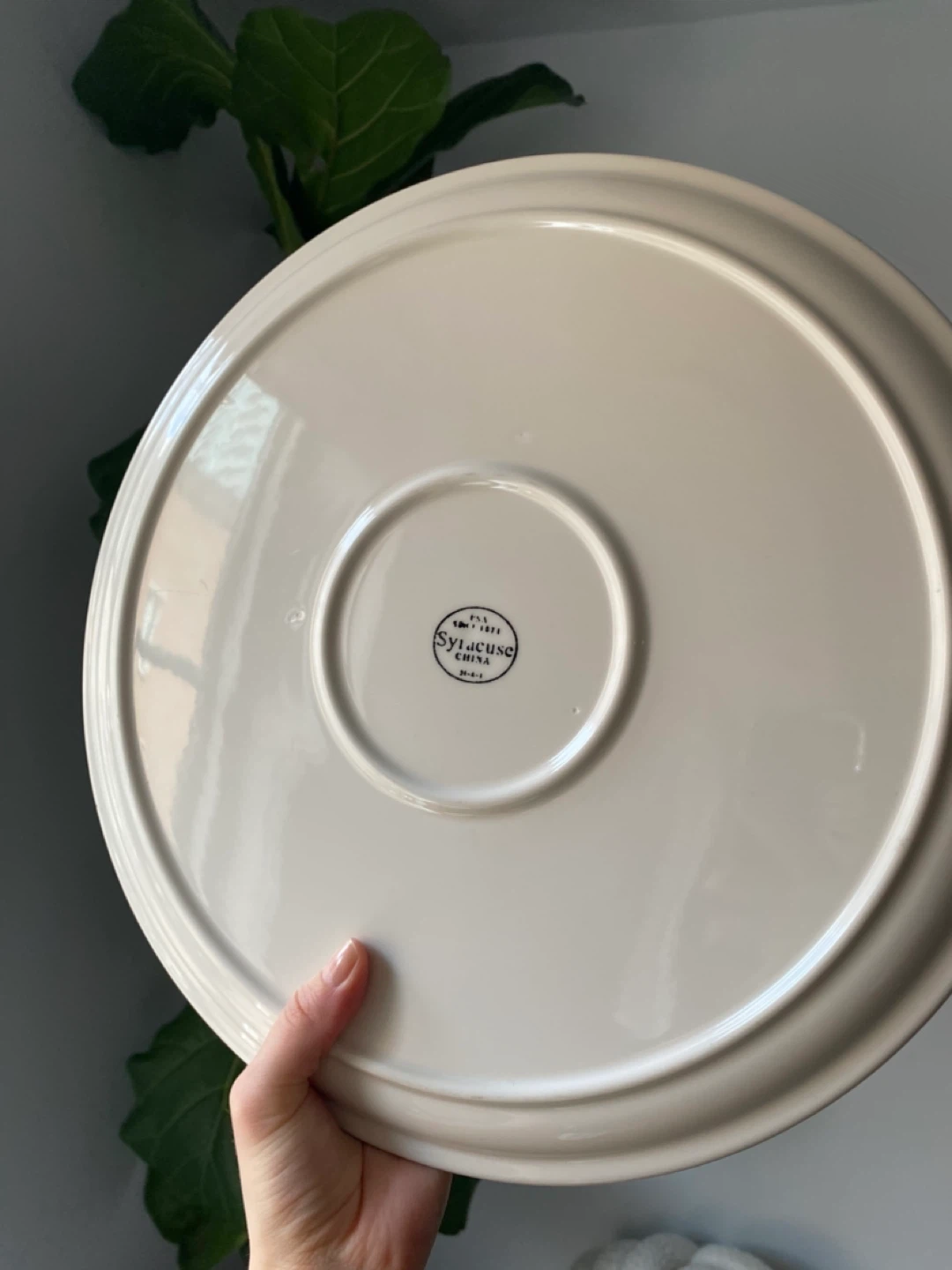 Syracuse China Large Serving Platter - Speckled Grey - photo 4