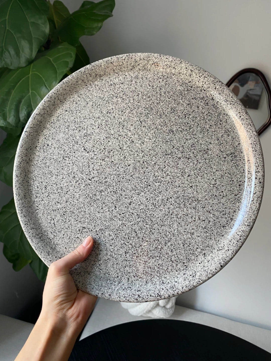 Syracuse China Large Serving Platter - Speckled Grey