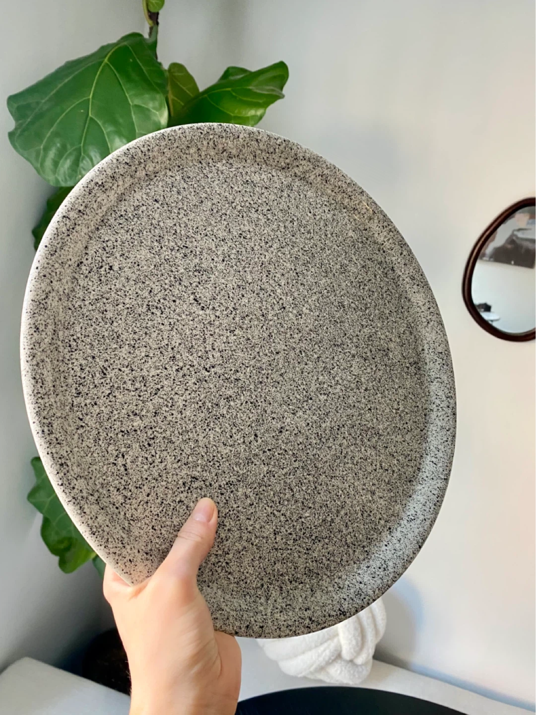 Syracuse China Large Serving Platter - Speckled Grey - photo 3
