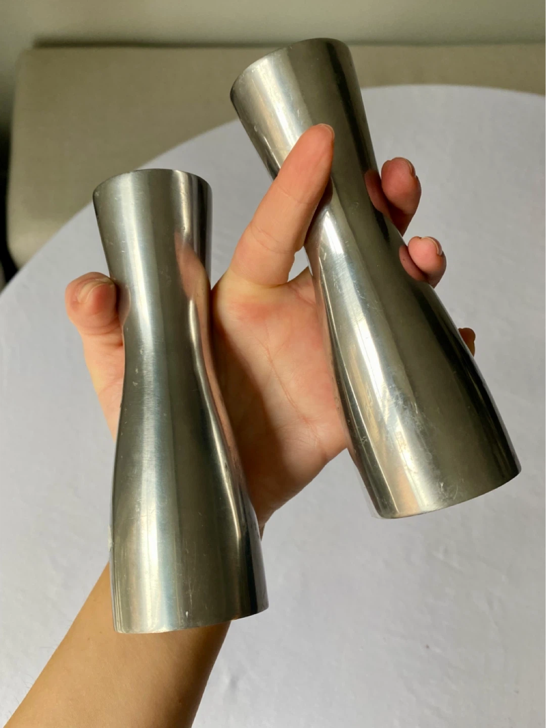 Vintage Heavy Metal Candlestick Holders - photo 4
