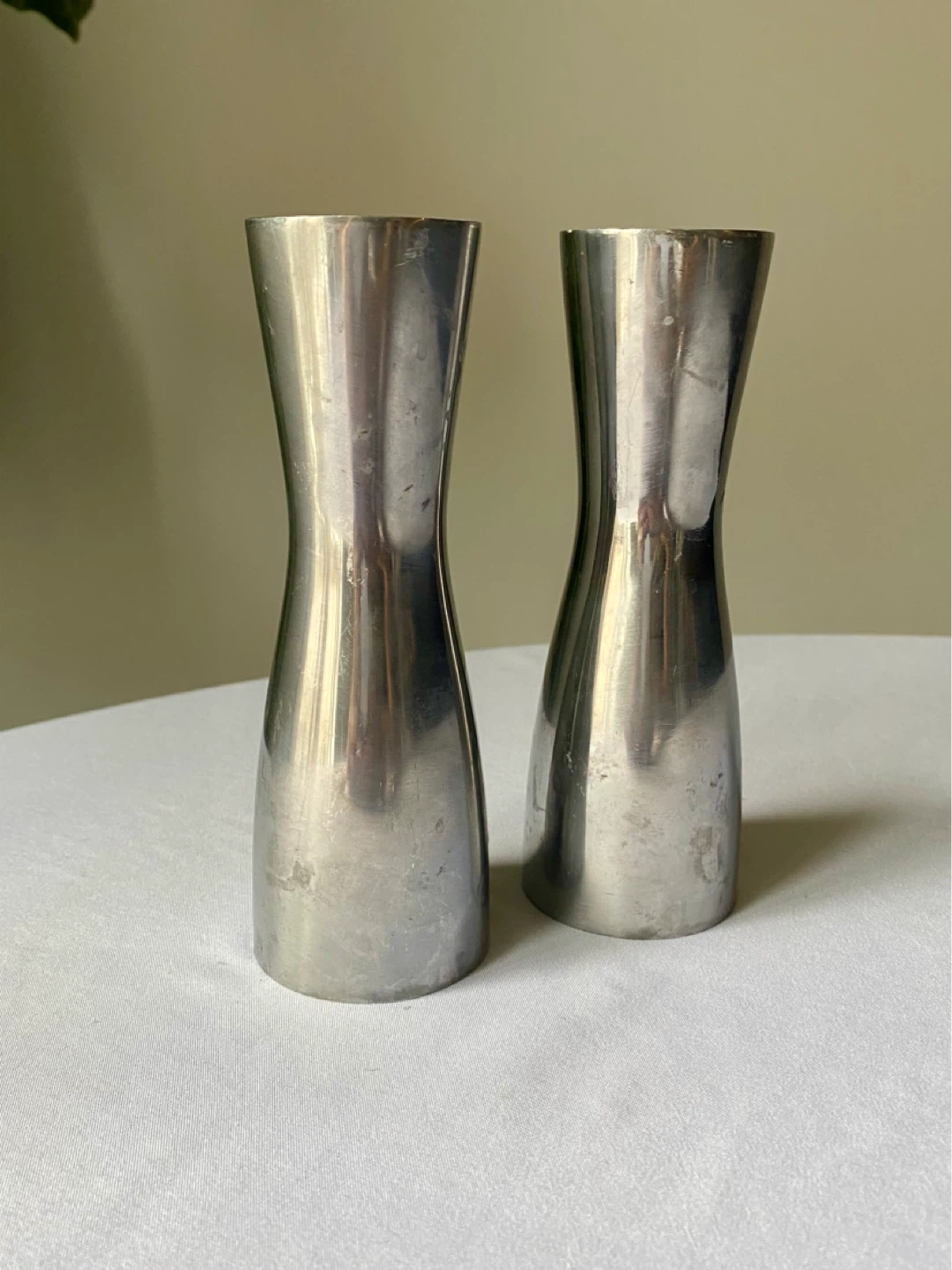 Vintage Heavy Metal Candlestick Holders - photo 3