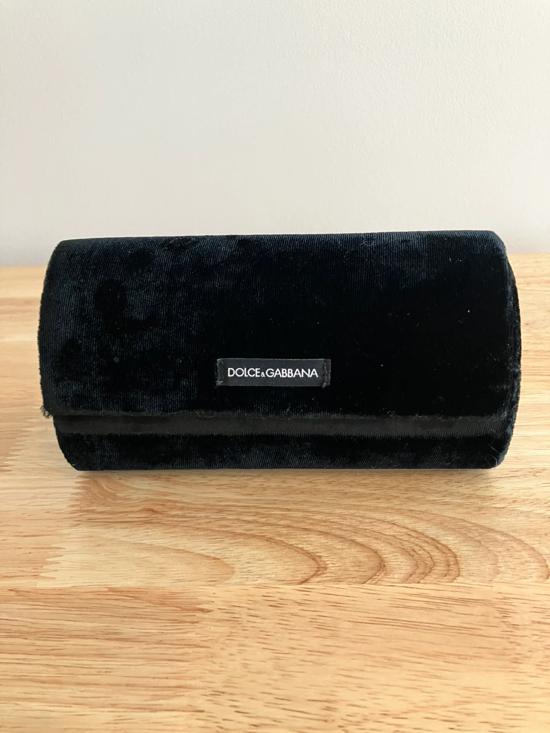 Dolce & Gabbana Black Velvet Glasses Case