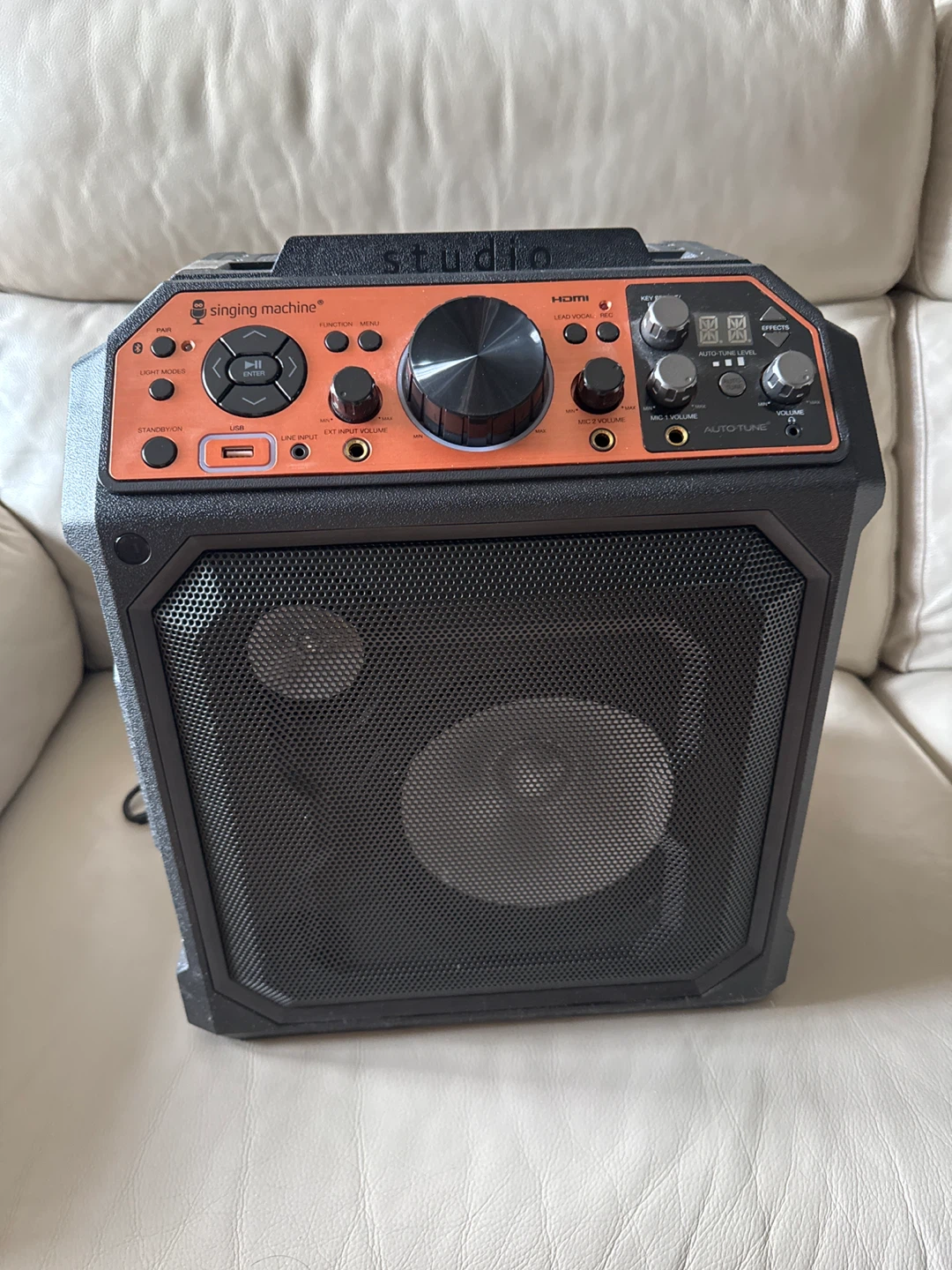Singing Machine Studio Bluetooth Speaker with Microphone