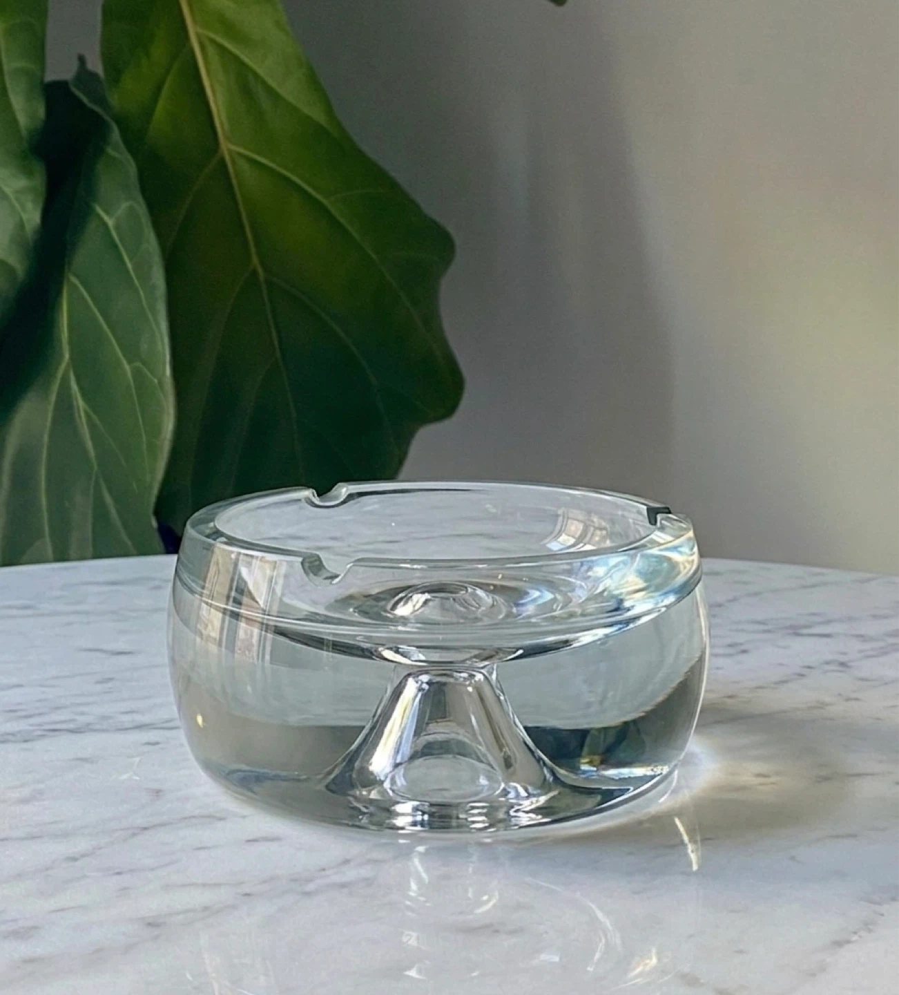 Heavy Glass Ashtray or Bowl