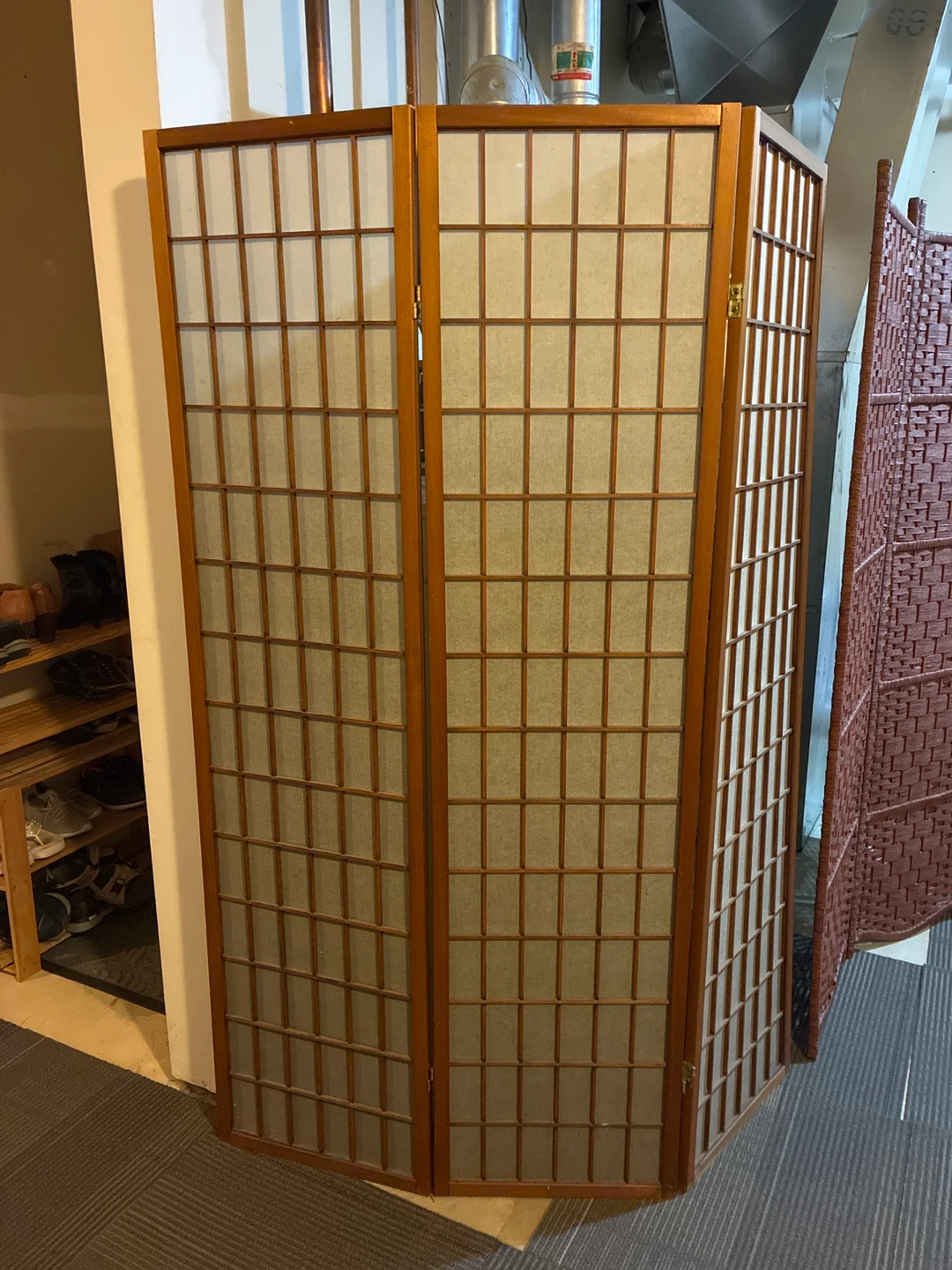 3-Panel Wooden Room Divider