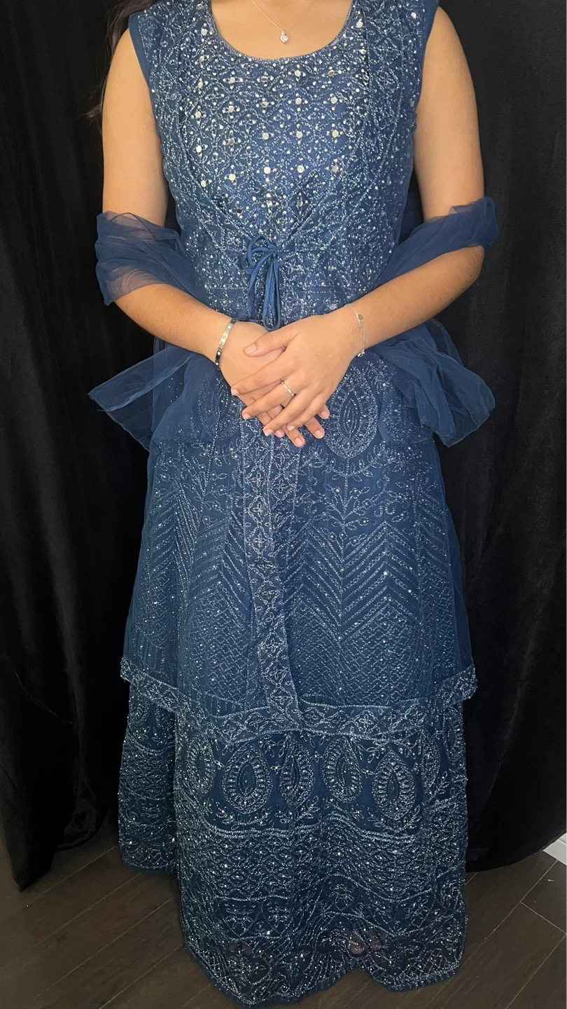 Navy Blue Lehenga - photo 2