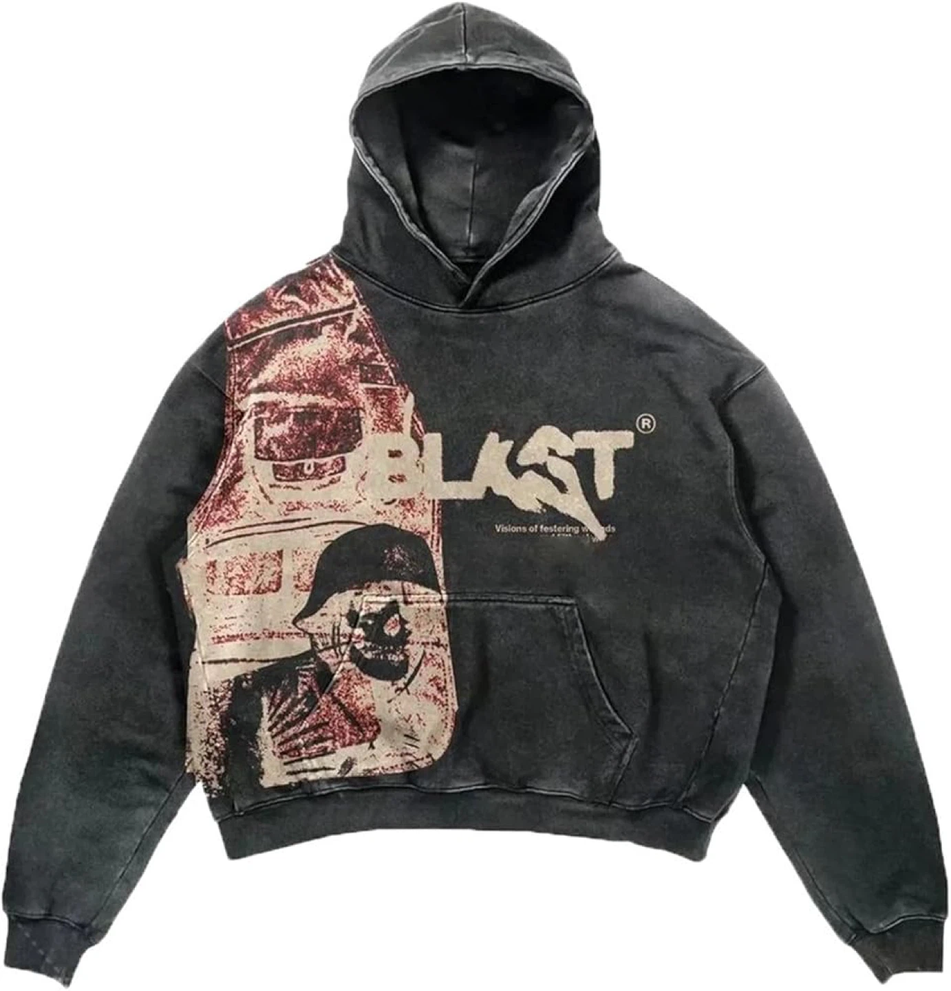 BLAST Distressed Graphic Hoodie