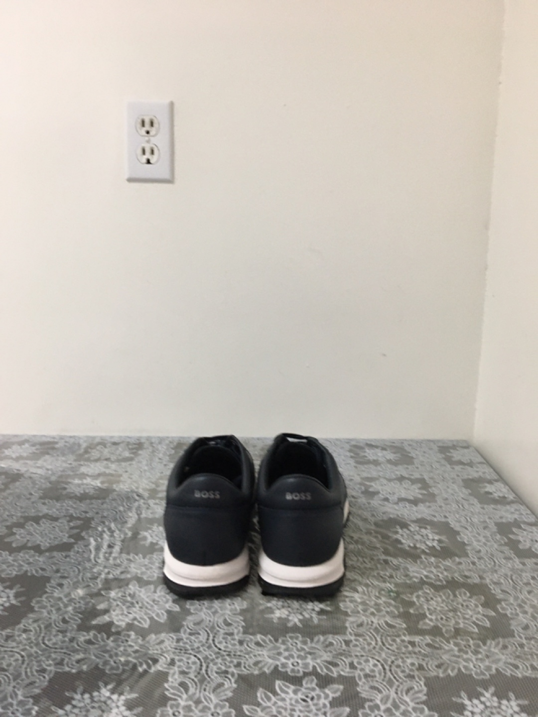 BOSS Men's Dark Blue Leather Sneakers - photo 3