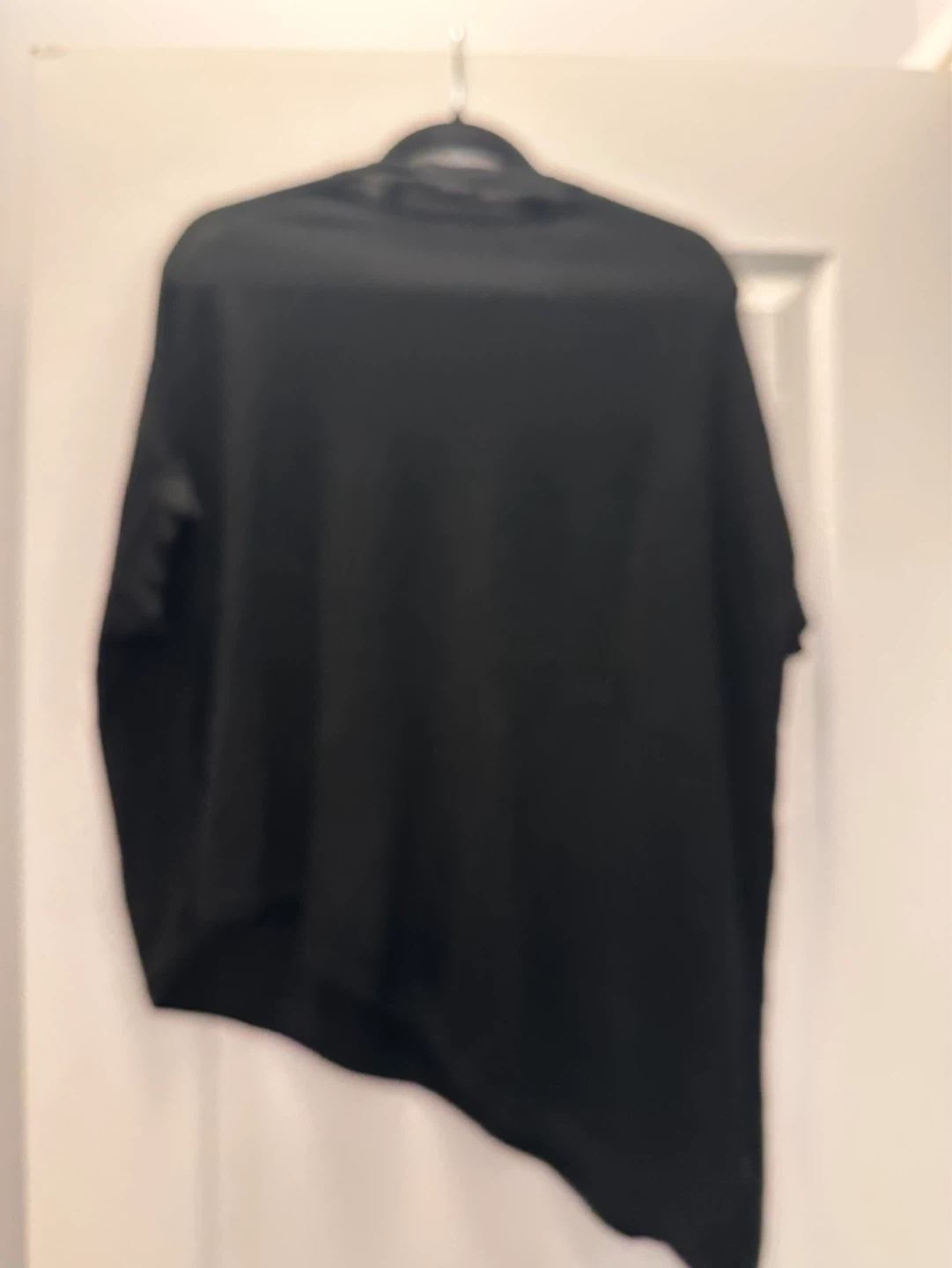 Mango Basics Black Asymmetrical T-Shirt - Medium - photo 3