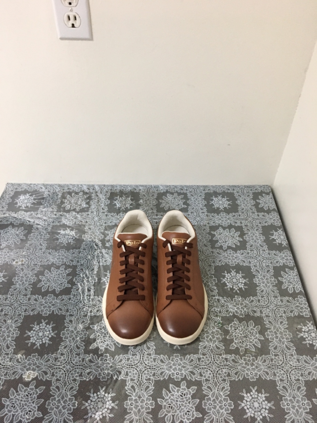 Ralph Lauren Polo Men's Brown Leather Sneakers