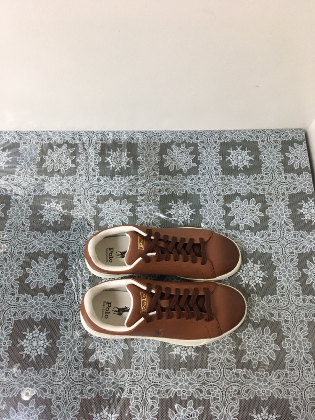 Ralph Lauren Polo Men's Brown Leather Sneakers - photo 4