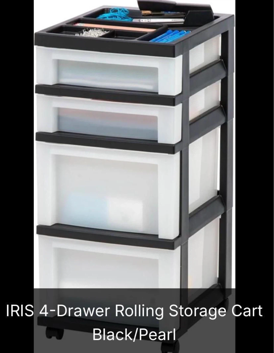 Drawer Rolling Storage Cart - photo 3