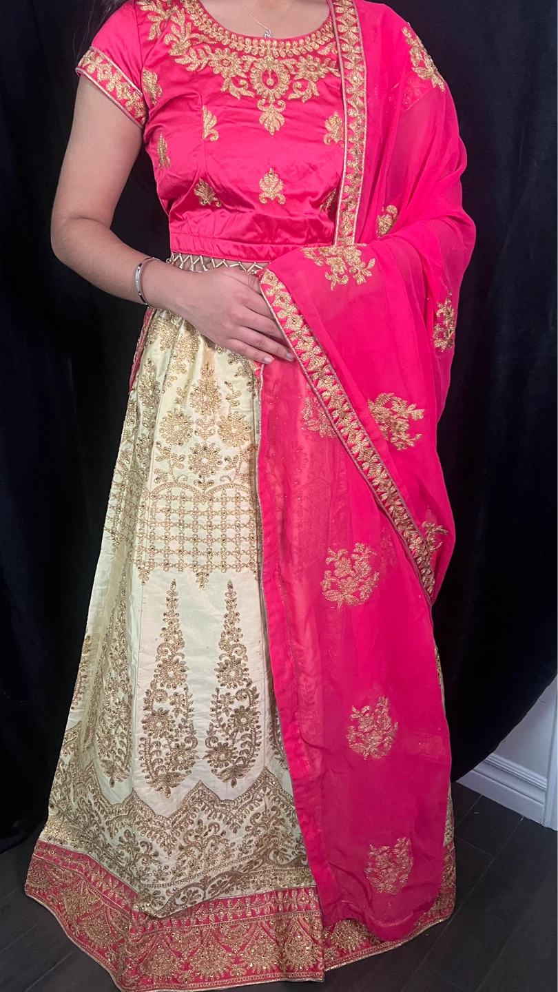 Embroidered Lehenga Choli with Dupatta rental