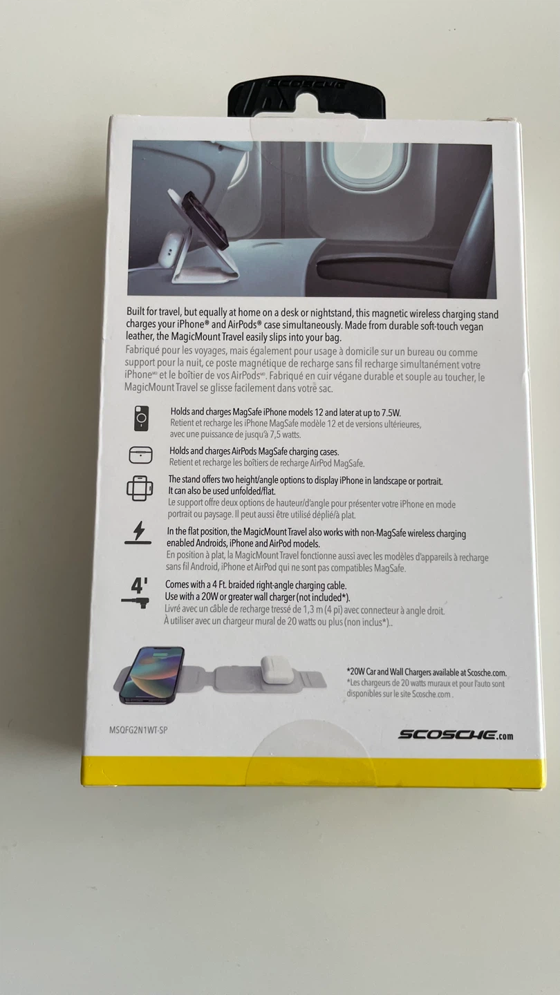 Scosche wireless charger for iPhones & AirPods folding 2-in-1 - photo 4