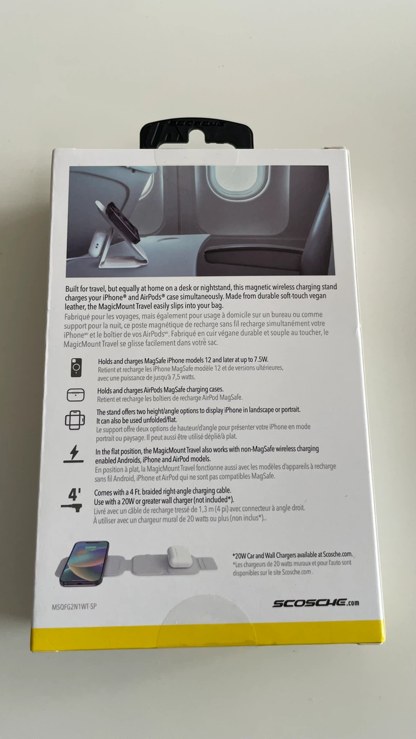 Scosche wireless charger for iPhones & AirPods folding 2-in-1 - photo 2