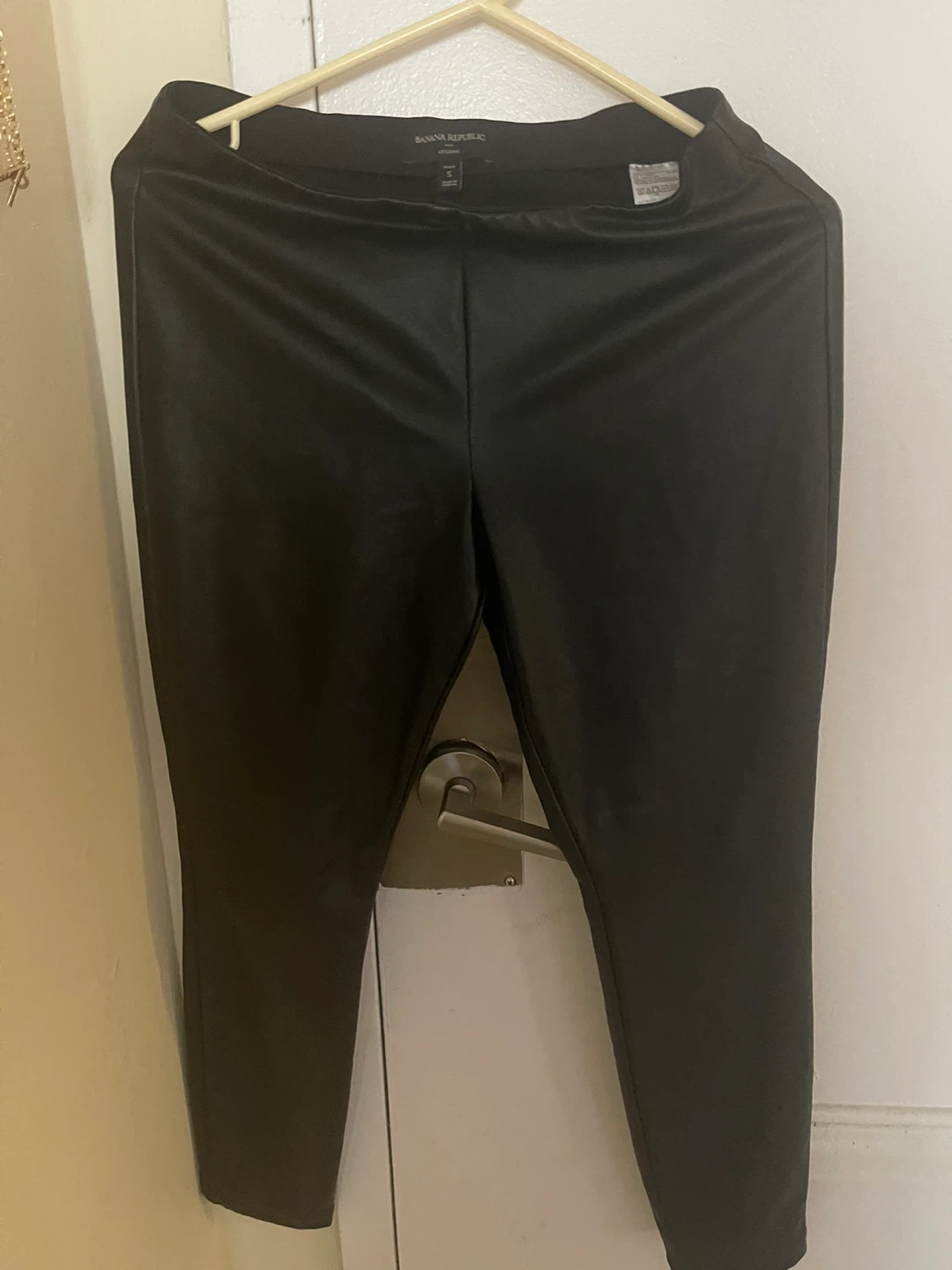 Banana Republic Faux Leather Pants Black Size 8 - photo 2