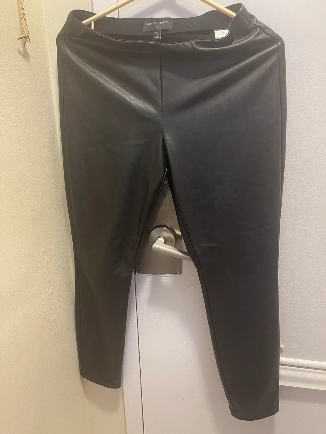 Banana Republic Faux Leather Pants Black Size 8