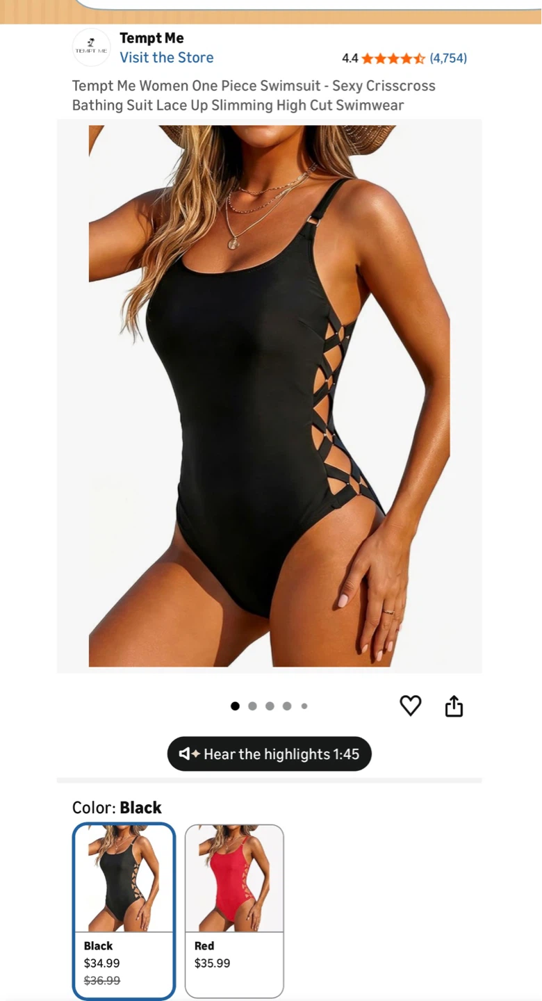 Tempt Me Women's One Piece Swimsuit