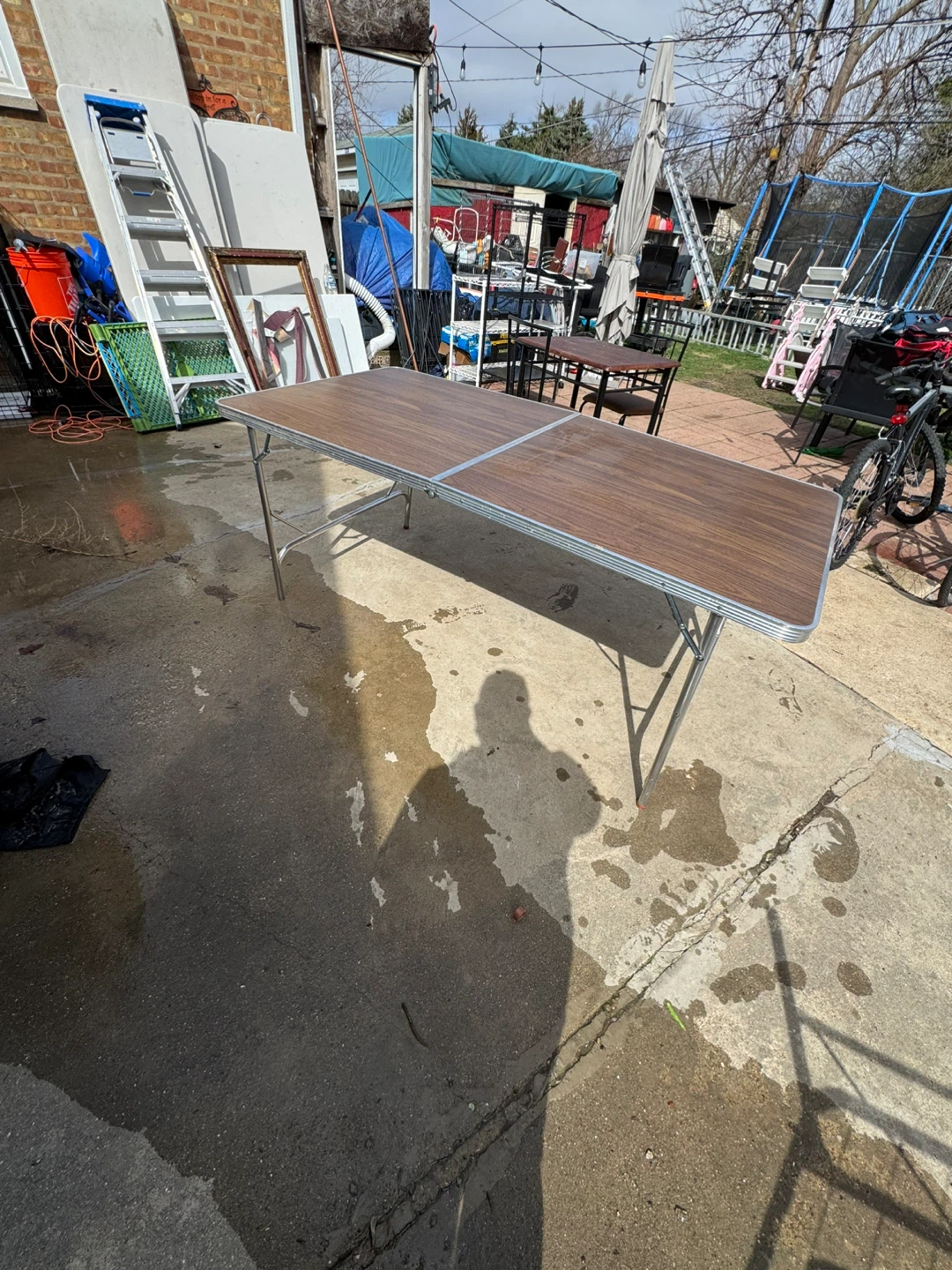 Folding Table - Wood Grain Finish - photo 3