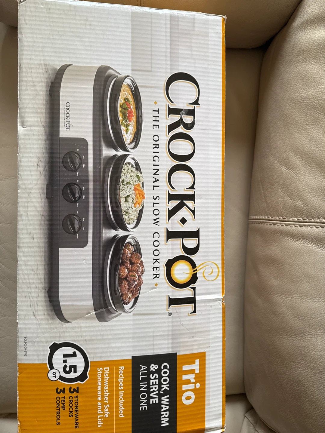 Crock-Pot Trio Slow Cooker - 3 x 1.5qt Stoneware Crocks