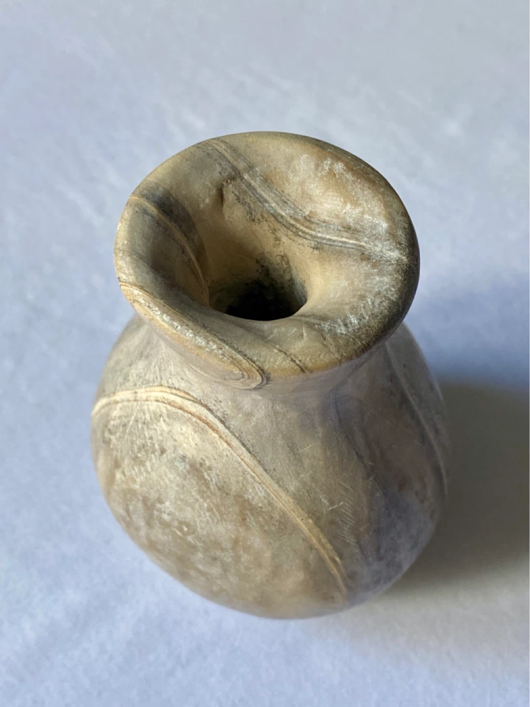Hand Carved Soap Stone Vase - photo 3