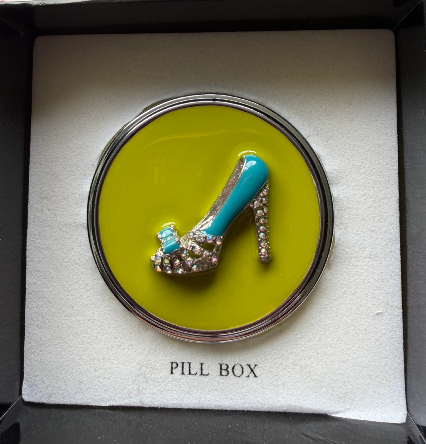Pill Box - Blue High Heel Design