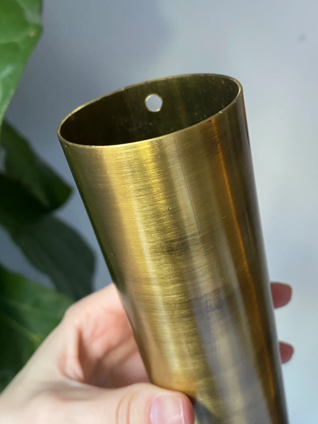 Brass Wall Mounted Vase - photo 5