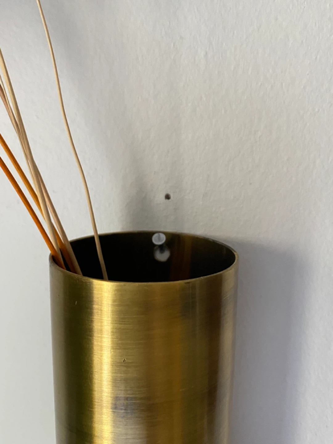 Brass Wall Mounted Vase - photo 2