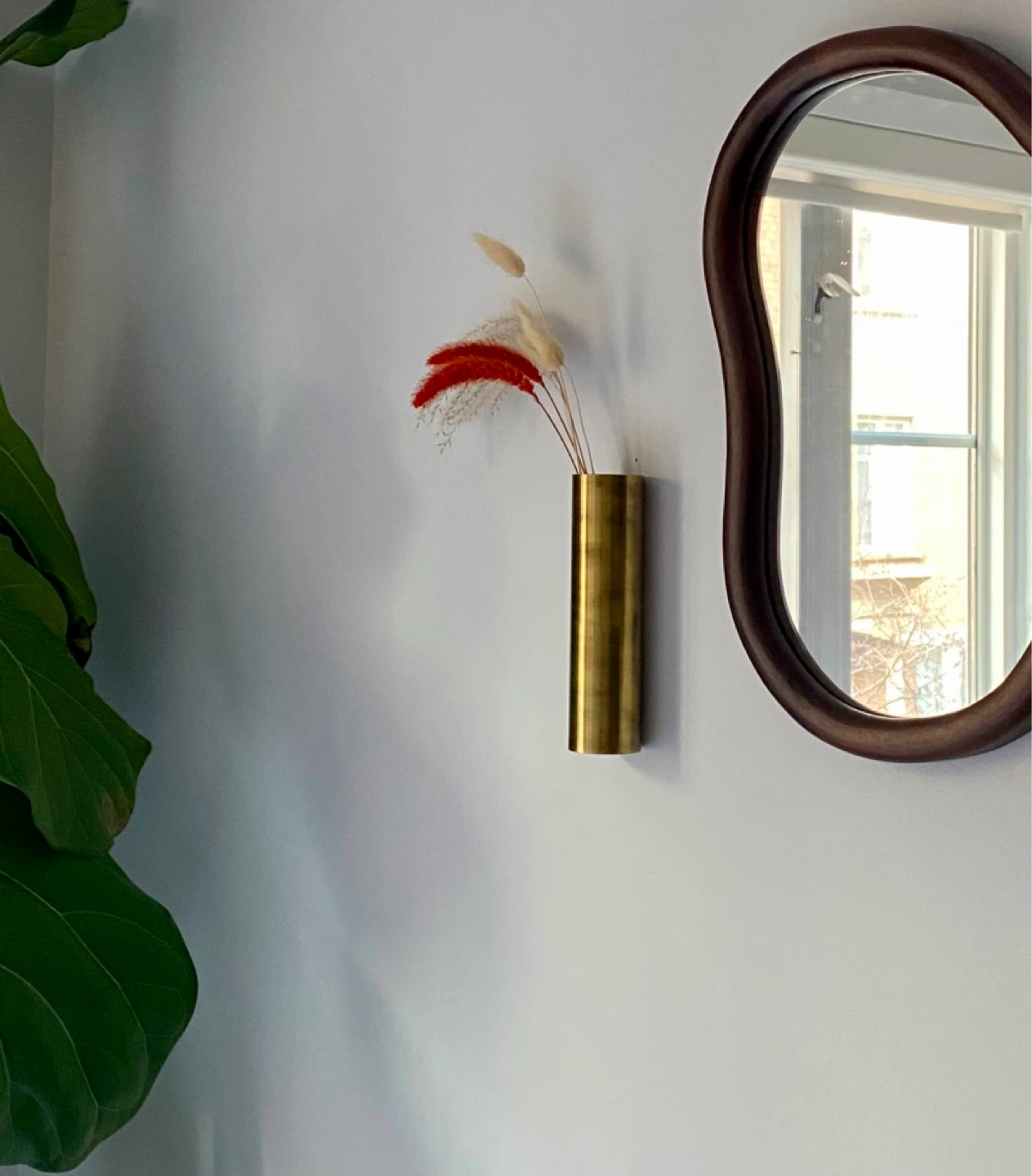 Brass Wall Mounted Vase