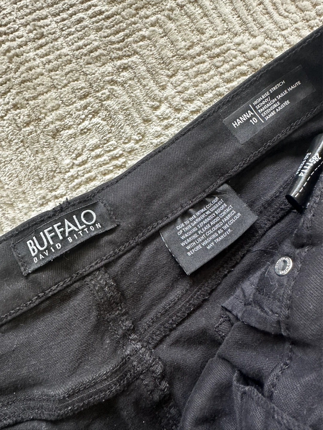Buffalo David Bitton Hanna High Rise Black Skinny Jeans Size 10 - photo 3