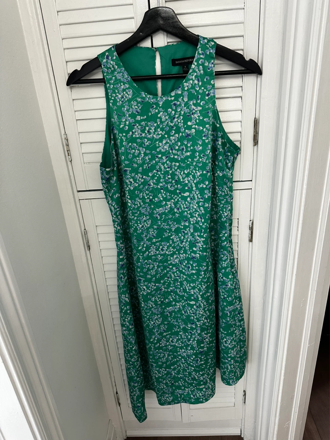 Banana Republic Green Floral Print Dress Size 8