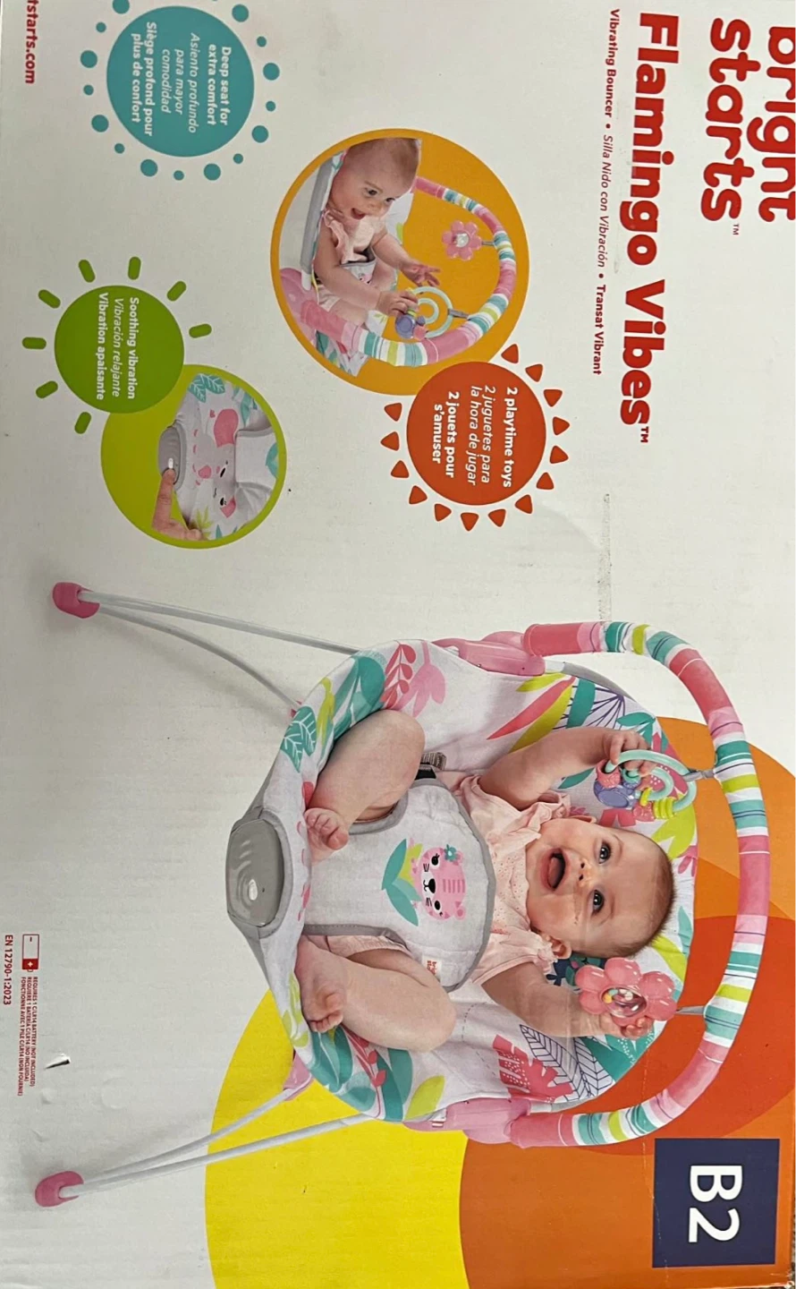 Bright Starts Flamingo Vibes Baby Bouncer - photo 4