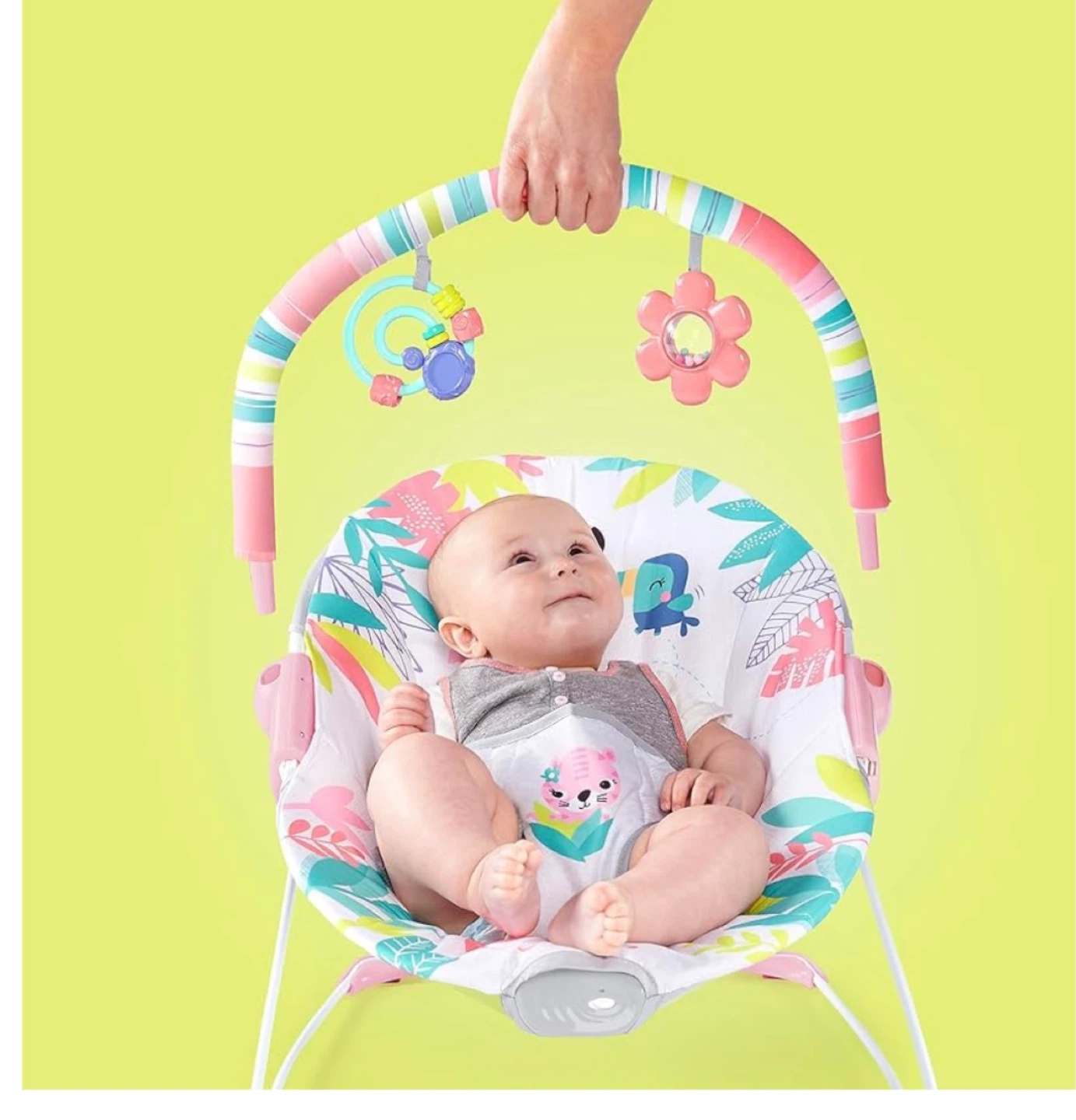Bright Starts Flamingo Vibes Baby Bouncer - photo 3