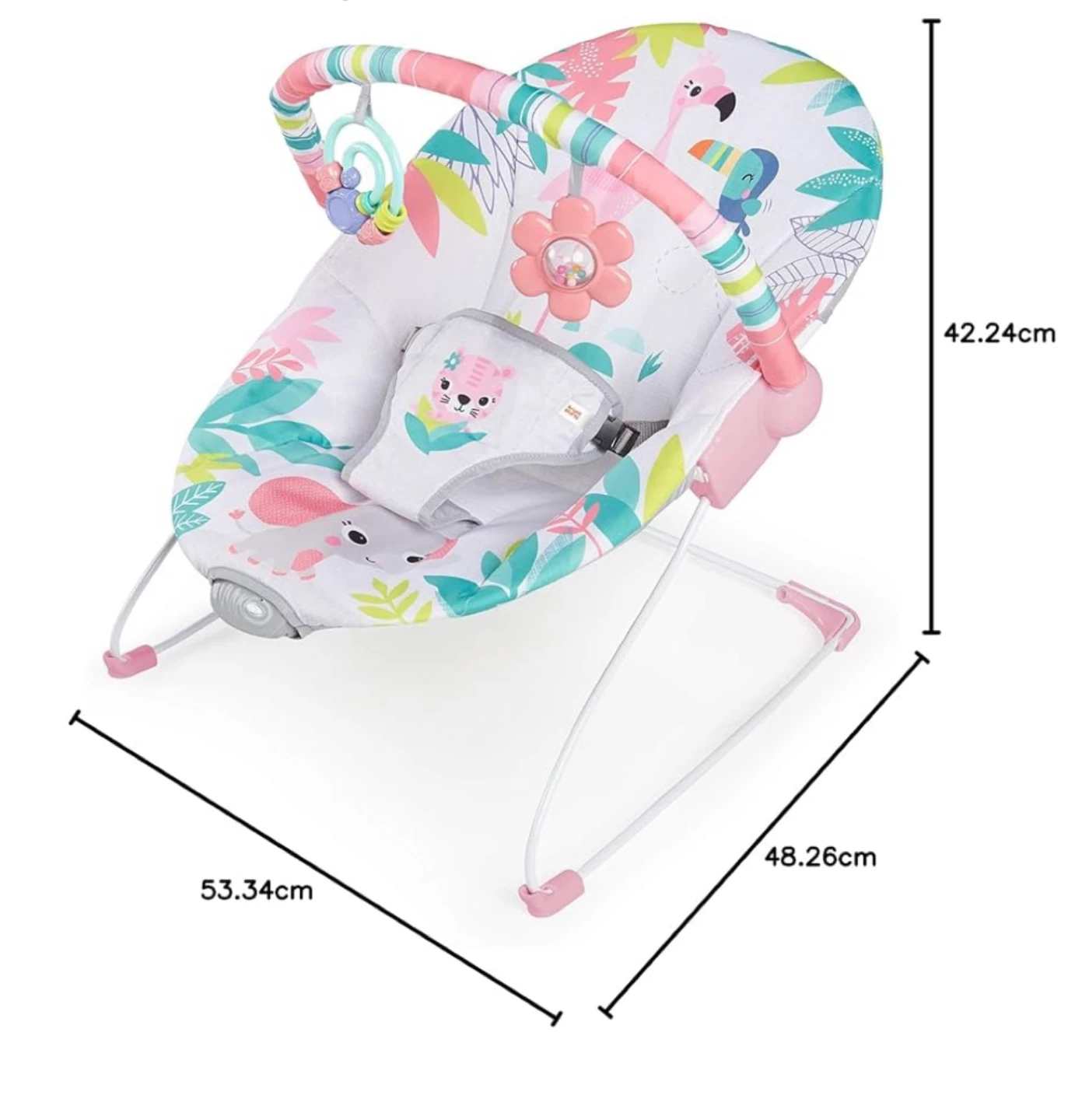 Bright Starts Flamingo Vibes Baby Bouncer