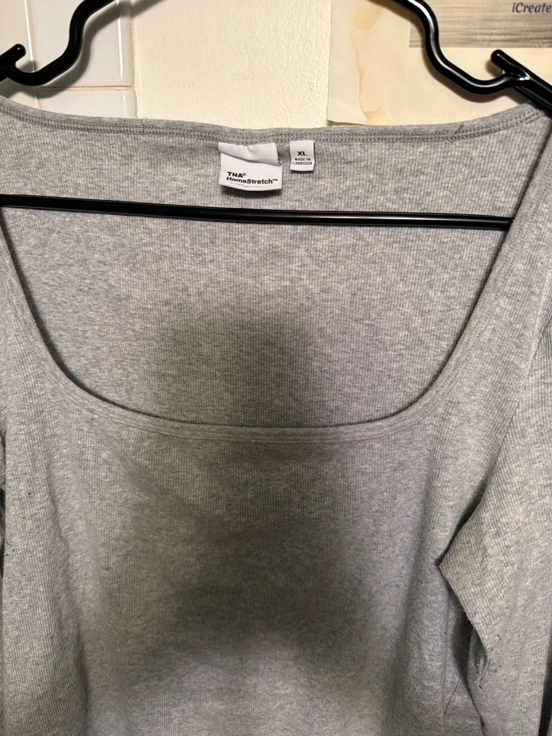 TNA Long Sleeve Square Neck Top XL - photo 4