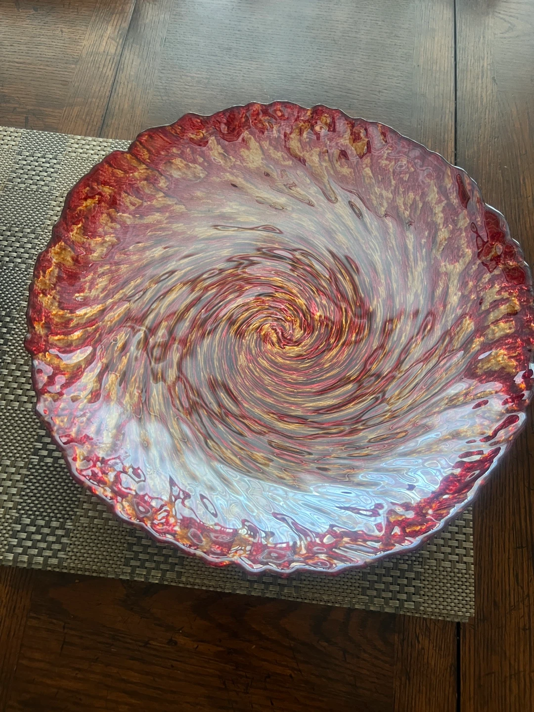 Decorative Swirl Glass Bowl