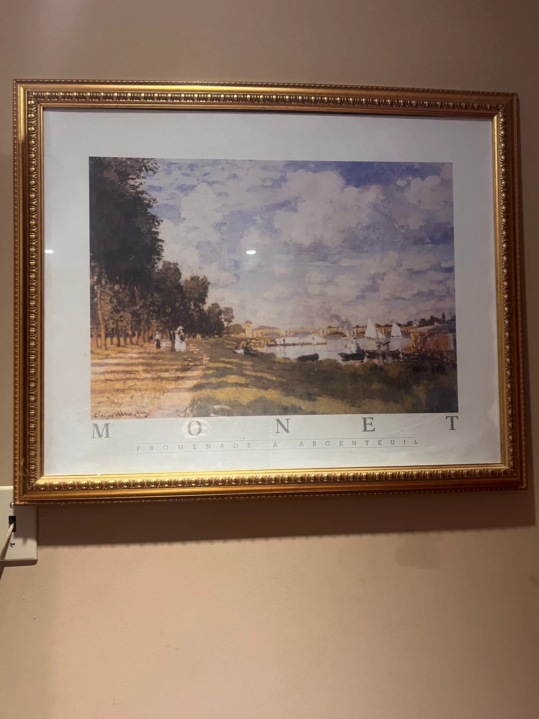 Monet "Promenade à Argenteuil" Framed Print