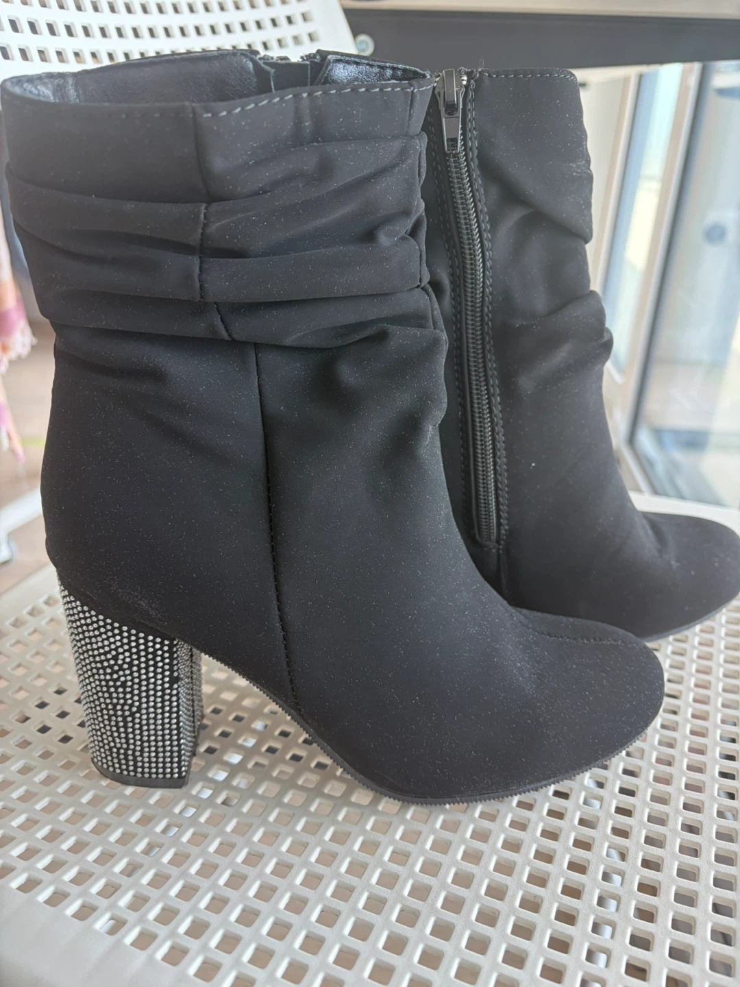 Ankle Boots with Rhinestone Heels - photo 2