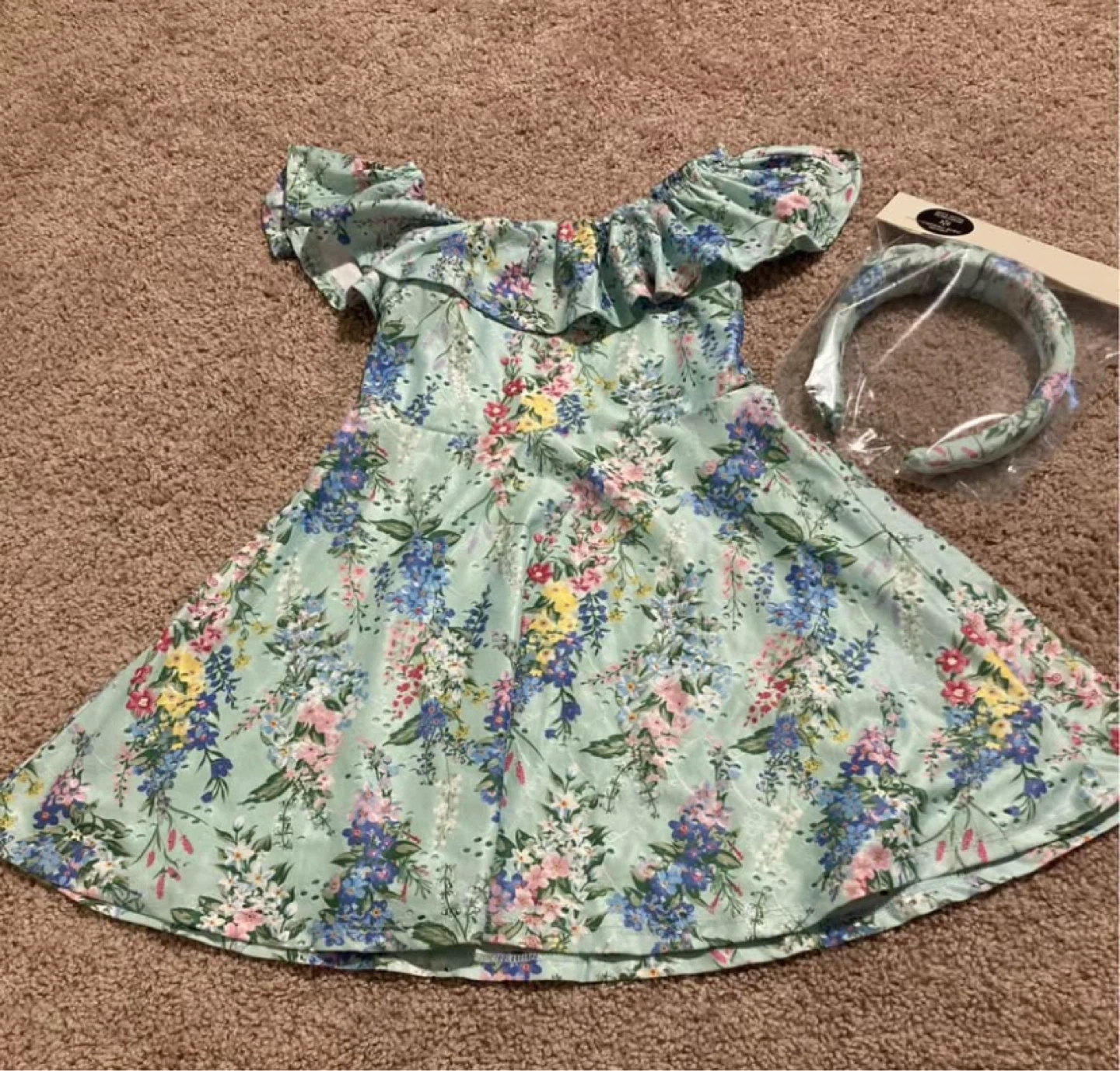 George Girls Floral Dress and Headband Set(4-5T)