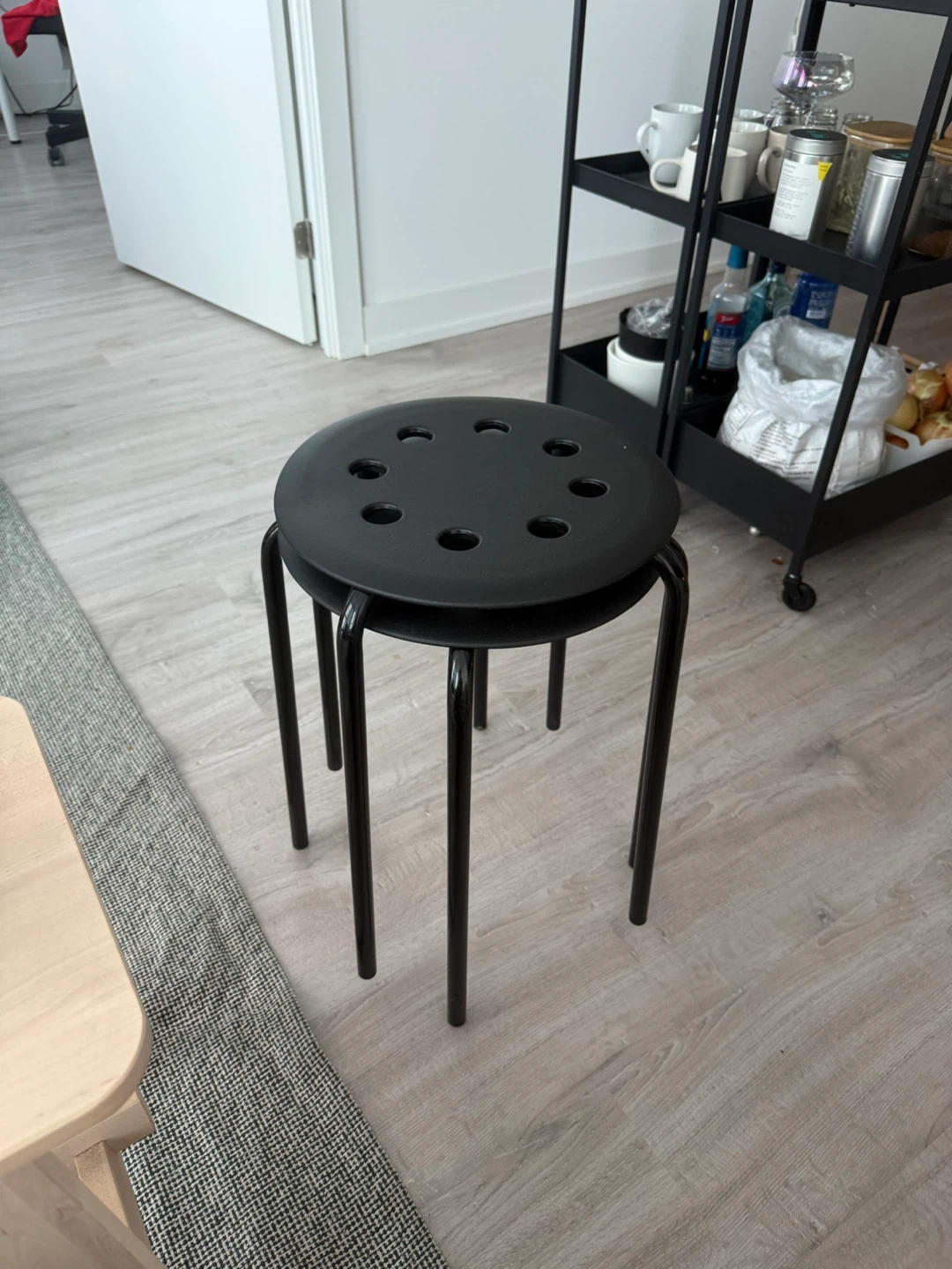IKEA Marius Stool, Black - photo 2