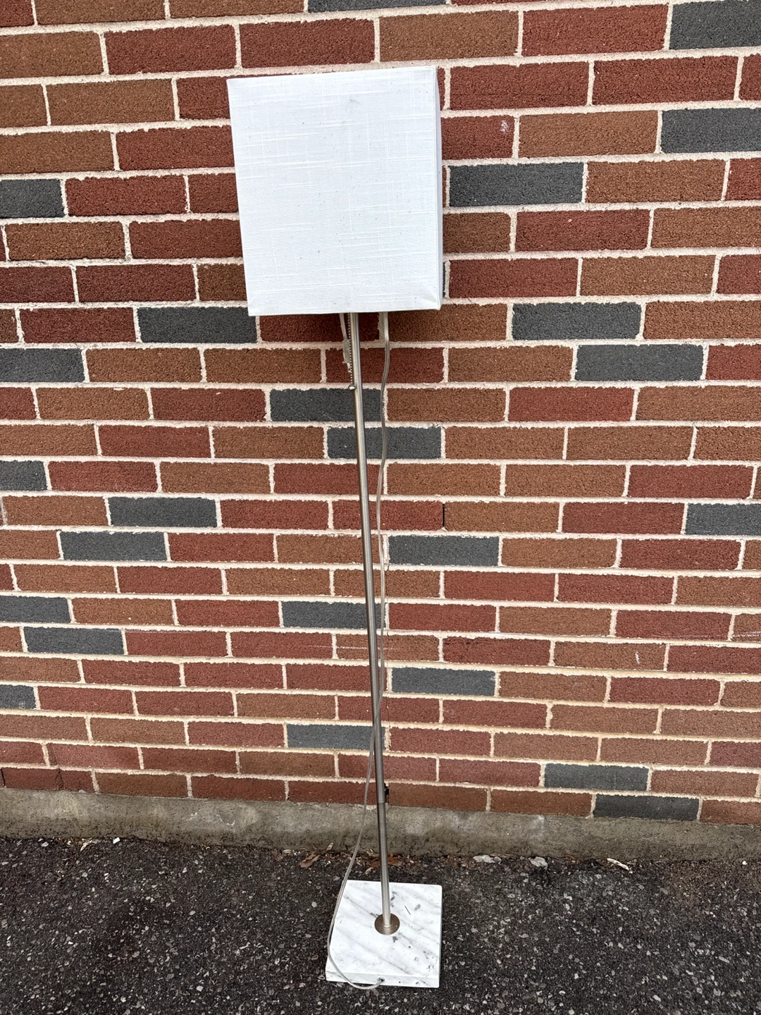 Modern Floor Lamp with White Square Shade