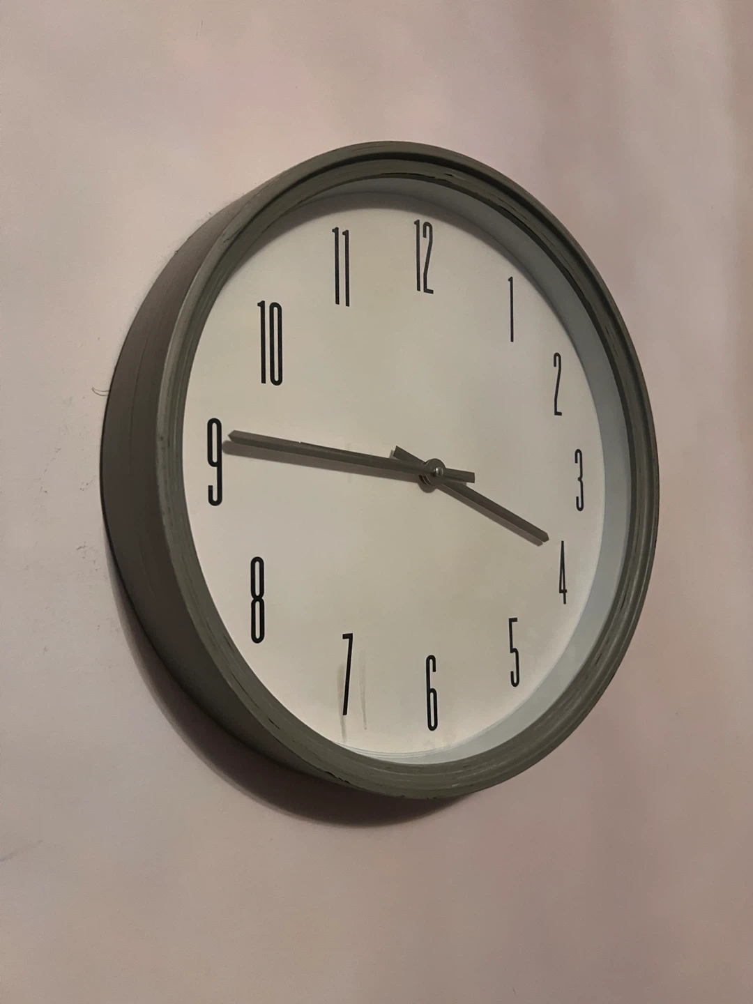 Grey Wall Clock